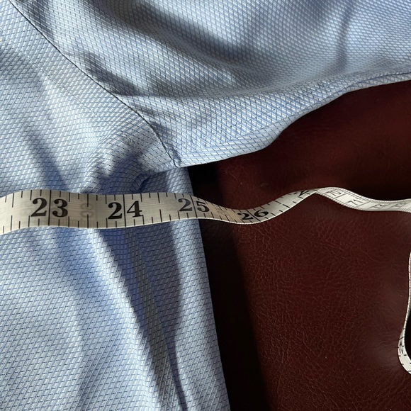 Nordstrom SmartCare Wrinkle Free Long Sleeve Blue Colored Dress Shirt  16 1/2 34 - Picture 8 of 8